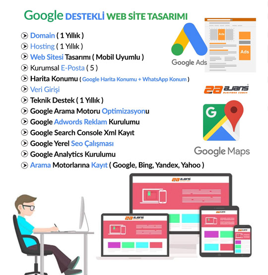  Google Destekli Web Site Tasarımı