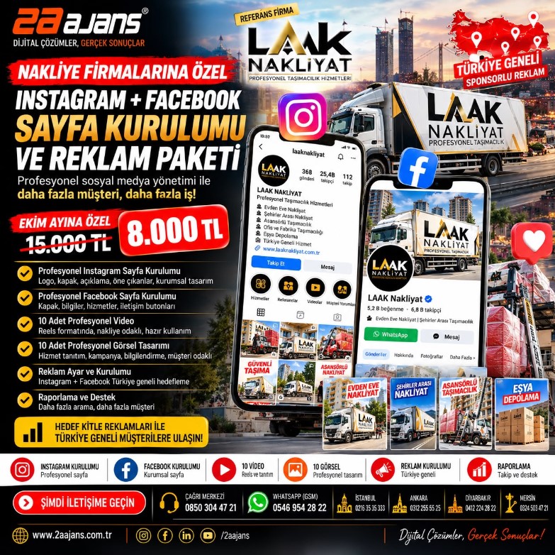 Nakliye Firmalarına Özel Dijital Medya ve Reklam Paketi