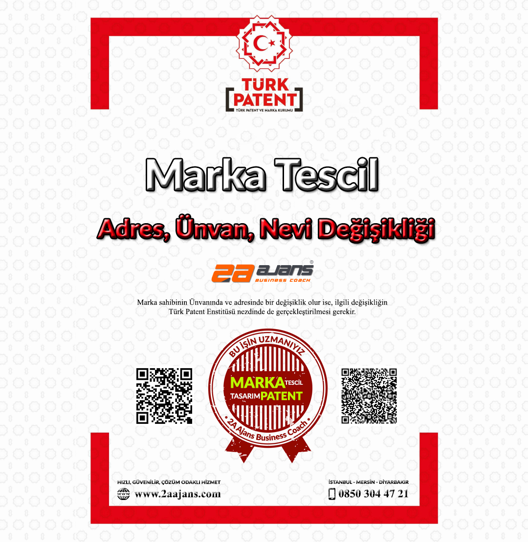 Marka Adres, Ünvan, Nevi Değişikliği