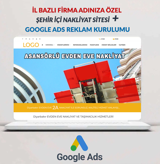 İl Bazlı Nakliyat Web Sayfası İle Google Ads Reklam Kurulumu Dahil 